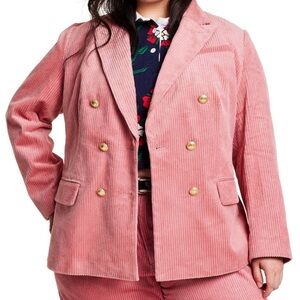 Rowing Blazers for Target Corduroy double-breasted blazer in Pink